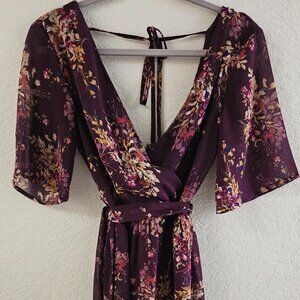 Miami purple flower dress